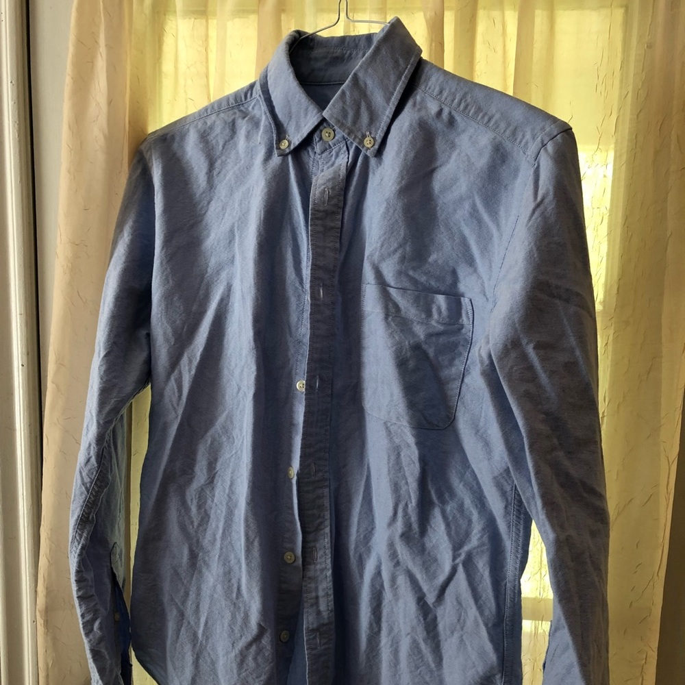 Blue button down shirt